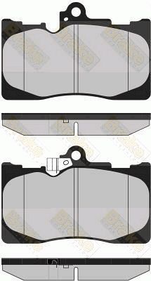 BRAKE ENGINEERING Комплект тормозных колодок, дисковый тормоз PA1723